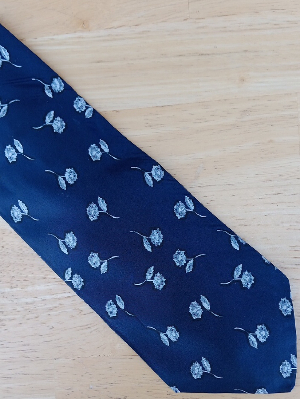 Altea Navy Blue Floral Silk *PRINT* Tie